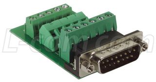 L-COM DGB15MT1. D SUB CONNECTOR, STANDARD, PLUG, 15 POSI