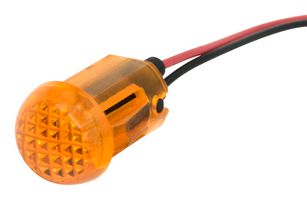 DIALIGHT 655-2303-103F PANEL INDICATOR, YELLOW, 12V, WIRE LEAD
