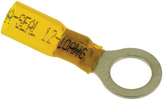 MOLEX 19164-0068 TERMINAL, RING TONGUE, 3/8", YEL, 10AWG