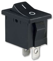 E-SWITCH R1966ABLKBLKFF. SWITCH, ROCKER, SPST, 15A, 125VAC, BLACK