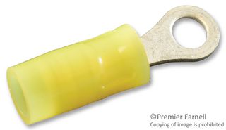 TE CONNECTIVITY - AMP 52189 TERMINAL, RING TONGUE, #4, CRIMP, YELLOW