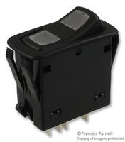 CARLING TECHNOLOGIES L26D1CHH1-A1100-000 SWITCH, ROCKER, ILLUMINATED, DPDT, 20A,