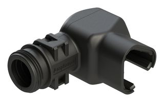 AMPHENOL SINE/TUCHEL ATBS-260-0305 BACKSHELL, 3POS PLUG CONN, 90DEG, BLACK