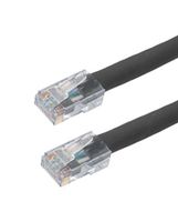 L-COM TRD524HF-BLK-50F ENET CORD, CAT5E, RJ45 PLUG-PLUG, 50