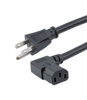 L-COM N515P-C13L-15-10F POWER CORD, N5-15P-R/A IEC C13, 10 , 15A
