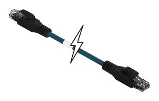 MOLEX 120108-8532 ENET CORD, CAT5E, RJ45 PLUG-PLUG, 19.7"