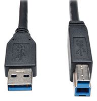 EATON TRIPP LITE U322-015-BK USB CABLE, 3.0 TYPE A-TYPE B PLUG, 15FT