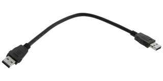 L-COM U3A00028-03M USB CABLE, 3.0 A PLUG-A PLUG, 11.8"