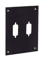 L-COM USP232B UNIV STEEL SUB-PANEL, W/ 2 DB9/HD15 HOLE