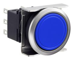 IDEC LBW6MB-M1T5S PB SWITCH, SPDT, 250VAC, 5A, QC/SOLDER