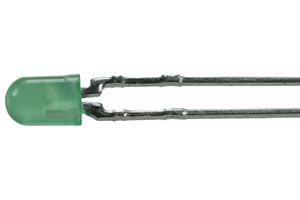 VCC / VISUAL COMMUNICATIONS COMPANY 4303F5 LED, GREEN, T-1 (3MM), 16MCD, 562NM
