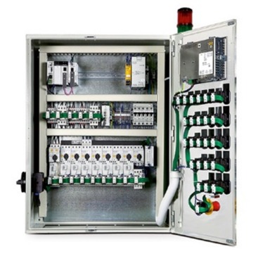 An industrial control panel